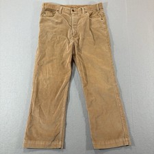 Vintage Levis Movin On Corduroy Pants 70s 80s 35x27 Bootcut Hippie Hemmed
