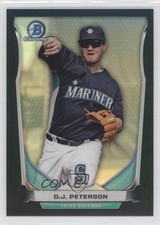 2014 Bowman Draft Top Prospects Chrome Black Refractor 62/75 DJ Peterson 0f8