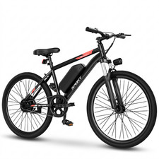 BK26D Electric Bike 350W 22MPH 26" Tires Removable Battery 40 miles Long Range