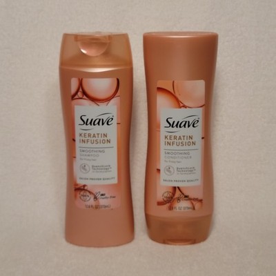 2 Suave Keratin Infusion Smoothing Shampoo & Conditioner For Frizzy Hair 12.6 oz