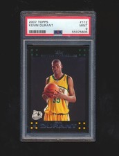 2007 Topps Kevin Durant  Rookie Card #112 PSA 9. rookie card picture