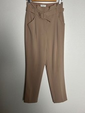 ARITZIA Babaton High Waisted Belted Trouser Tan Sz 4