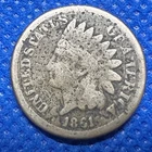 1861 Copper Nickel Indian Head Cent Penny 1c Good #146