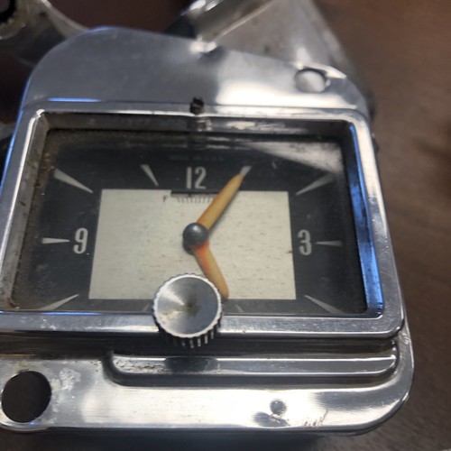 Lot of vintage auto accessories, clock, window control? door handles? unmarked - Picture 7 of 15