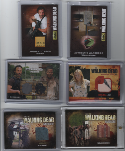 9 KARTEN WALKING DEAD KONVOLUT !!! Kleiderschränke Staffeln 1, 2, 4, Evolution, Supply Drop