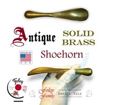 Antique Shoehorn Solid Brass Heavy Made in USA Unique Truly One of a Kind Gift