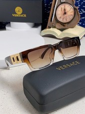 Versace VE4445 Rectangle Sunglasses 54 18 145 Brown Gradient Frame For Men Women