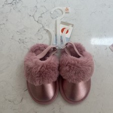 Toddler Lila Metallic Scuff Slippers Pink - Cat Jack - baby SIZE S 5/6