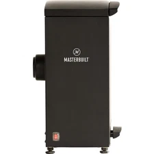 Effortless Smoking: Black Slow Smoker with Automatic Wood Heating & Easy Cleanup