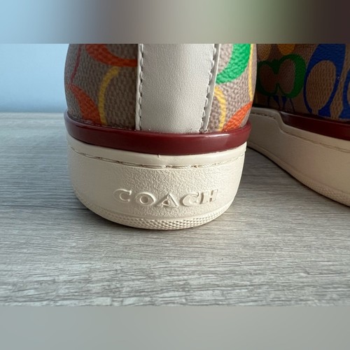 Coach Damen Lowline Low-Top Sneaker in Rainbow Signature Canvas Größe 11B - Bild 7 von 13