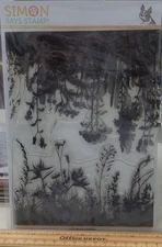 Simon Says: Wildflower; 6 x 8 clear stamp set; Contains 2 stamps; Pre-owned