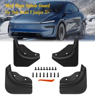 4PCS For Tesla Model Y Juniper 2025 2026 Mud Flaps Splash Guard No Drilling