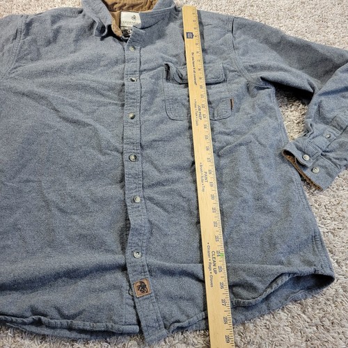 Legendary Whitetails Buck Camp Flannel Shirt Mens XL Gray Button Up Outdoors - Picture 5 of 7