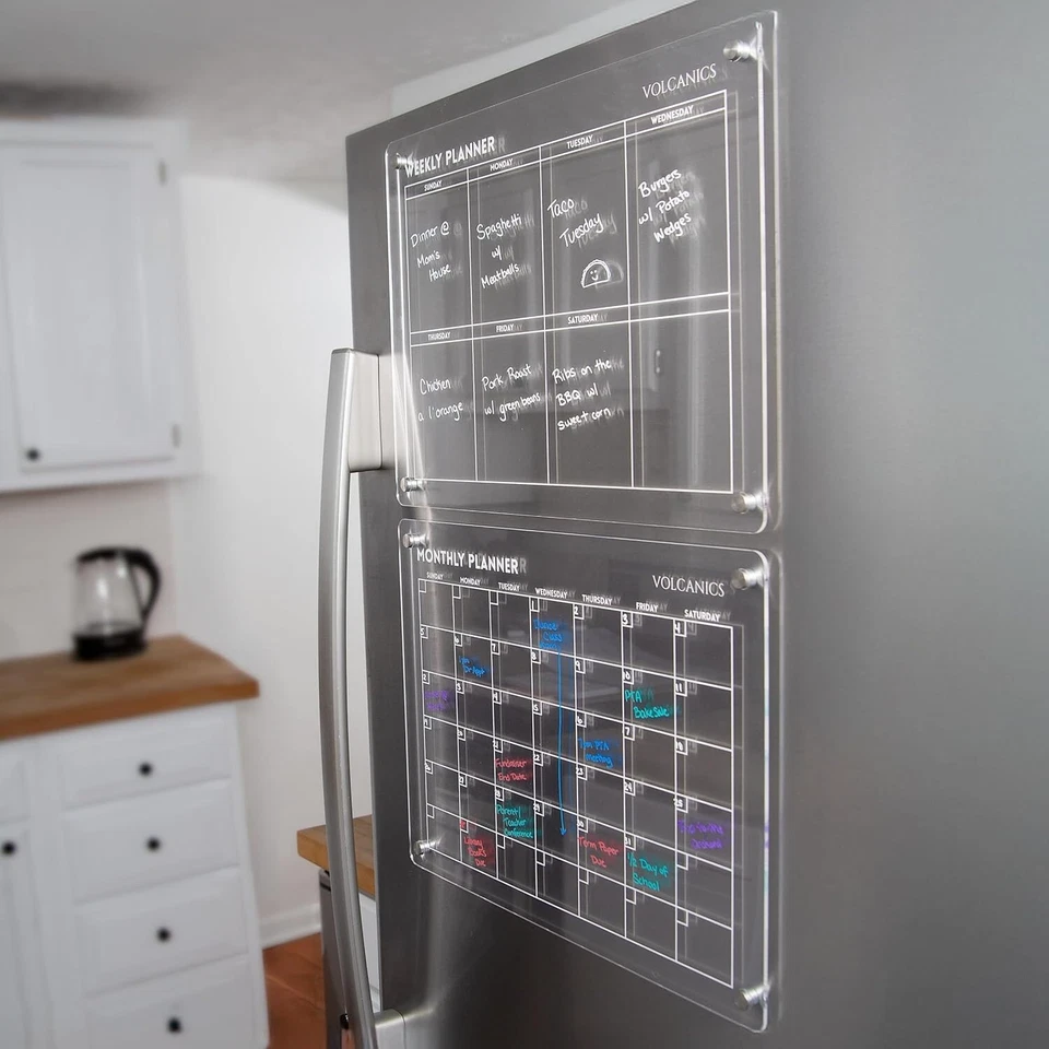 Volcanics Acrylic Magnetic Weekly Planner & Calendar Boards w/Wet Erase Markers - Image 2 of 4