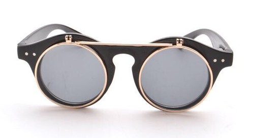 Keyhole Sunglasses Flip Open Cool Double Glasses Vintage Classic Eyewear UV 100% - Picture 20 of 24