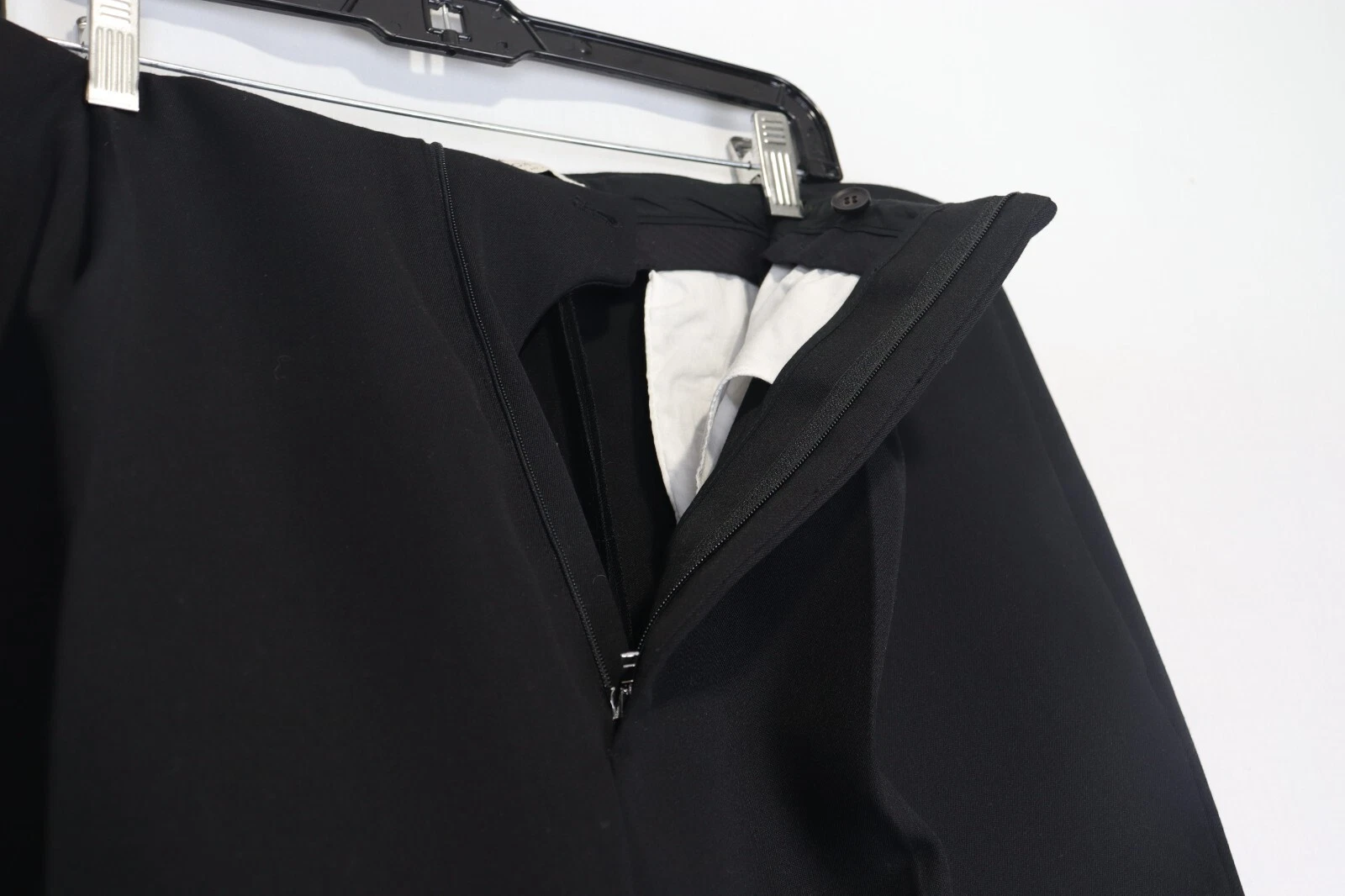 Bottega Veneta o1rshd1123 Pantaloni da taschino doppio logo lana compatta nero 52