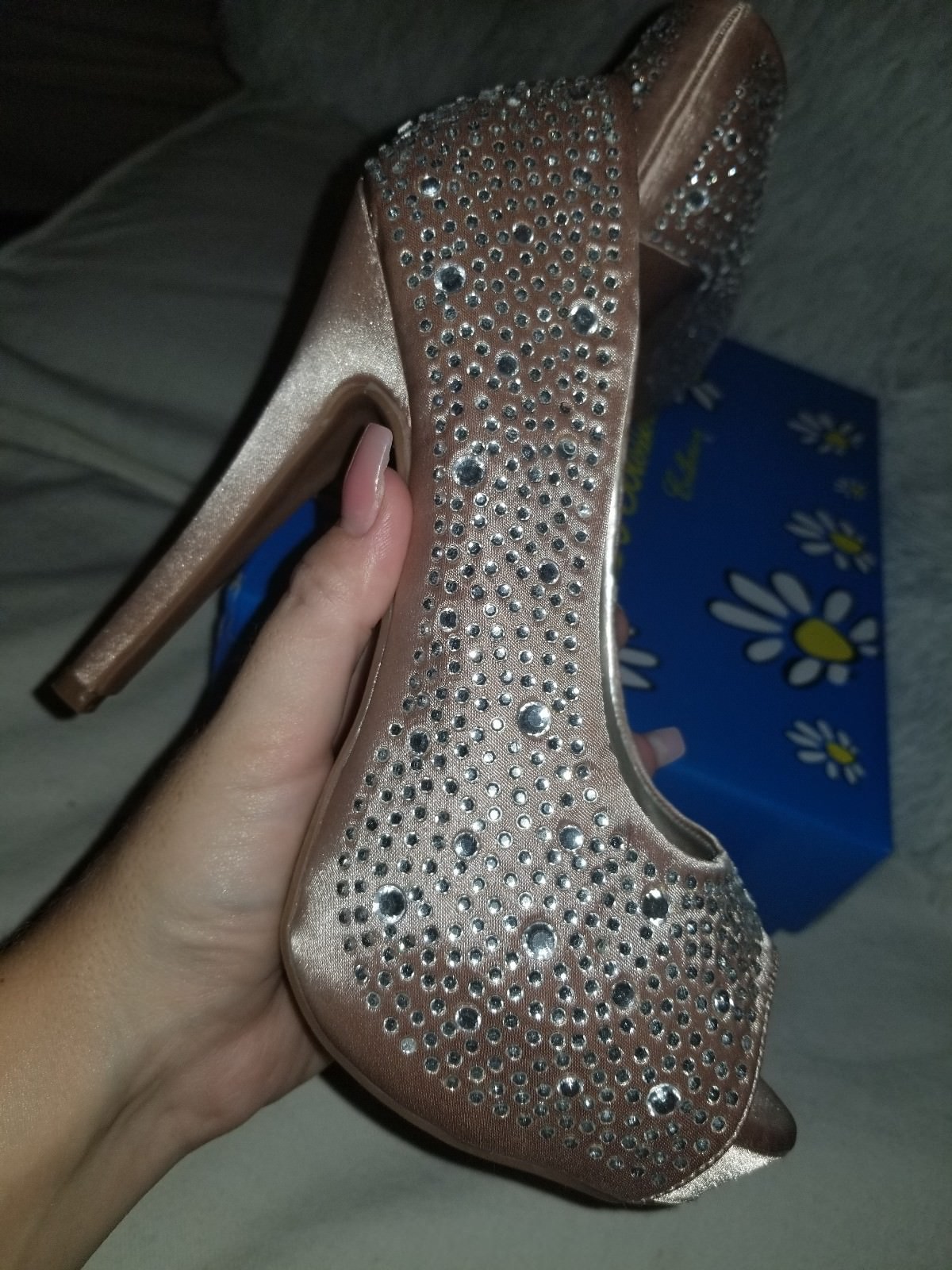 DE BLOSSOM COLLECTION VICE-9 Damenschuhe Peeptoe Rhinestone Encrusted bling Platform DE BLOSSOM COLLECTION VICE-9 Damenschuhe Peeptoe Rhinestone Encrusted bling Platform