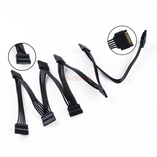 SATA Power 15 Pin 1 Male To 5/8/10/ Female Splitter Hard Drive Cable for HDD SSD - Picture 32 of 49