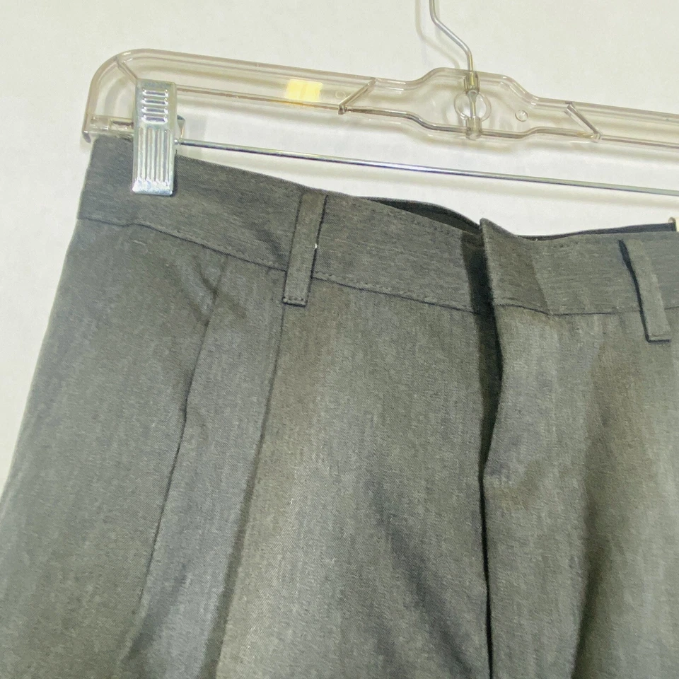 Pantalones de vestir Arrow para niños 16 gris jaspeado regular carbón plisado delantero Foto 4 de 4