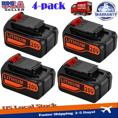 4x For Black Decker 20v Max 4 0ah Lithium Ion Battery Lb2x4020 Ope Lbxr20 Lbx20 6901548961300 Ebay