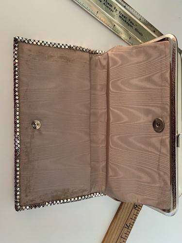 Silver Mesh Ladies Wallet Like Whiting And Davis Vintage Coin In Middle - Picture 4 of 7
