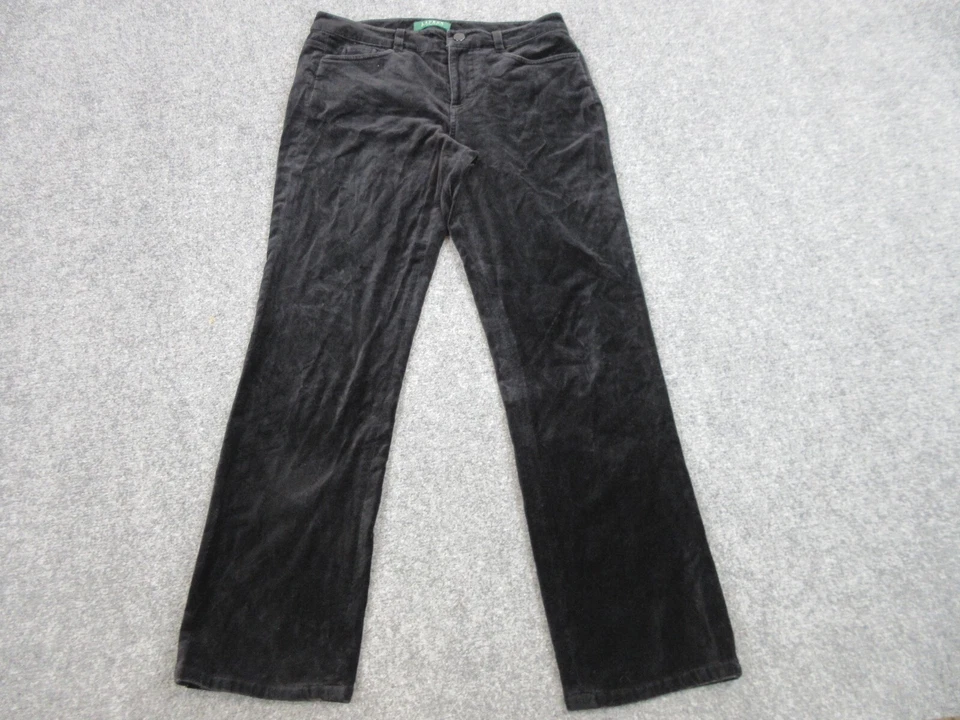 Lauren Ralph Lauren Pants Womens 4 Black Petite Velvet Preppy Casual 30X27
