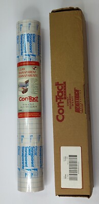    Con-Tact - Clear -  SEE ALL PICS  Transparent 18 in X 75 ft - Brand New 
