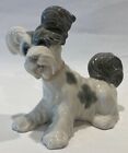 Retired Lladro Skye Terrier Dog #4643 Glossy Gray White Porcelain Made in Spain