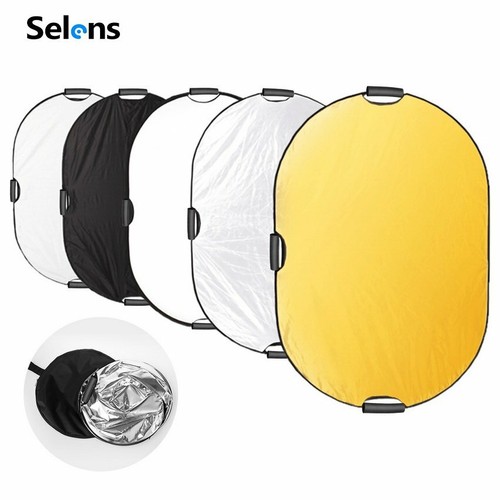 5 in1 100x150cm 39x59" Photography Oval Light Reflector Collapsible Photo Studio - Afbeelding 1 van 11