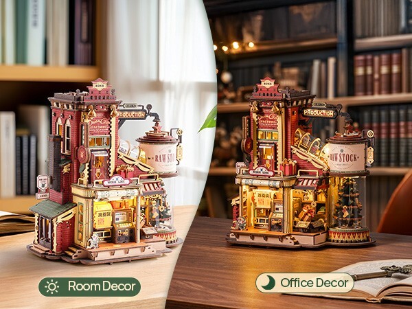 ROBOTIME 3D Wooden Puzzle Toy Dream gift factory DIY Music Box Kid