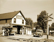 1939 Gas Station Atlanta Ohio Old Retro Vintage Photo 8.5" x 11" Reprint