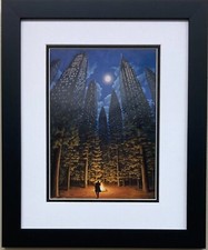Rob Gonsalves " Arboreal Office " Newly Custom Framed Art Print Magic Realism