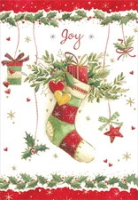 Joy Stocking Box of 18 Christmas Cards by Designer Greetings