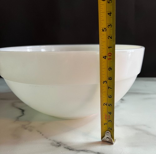Fire King Oven Ware White Mixing Bowl Set 8.75" & 7.25" Diameter Set Of 2 - Picture 7 of 13