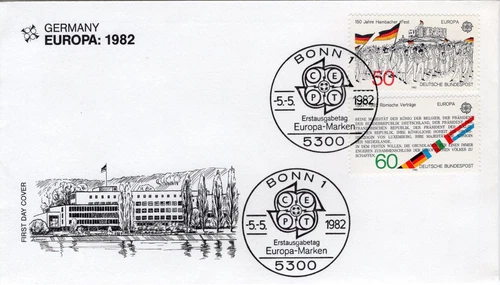 GERMANY   1982 EUROPA Stamps - Historic Events  FDC4321