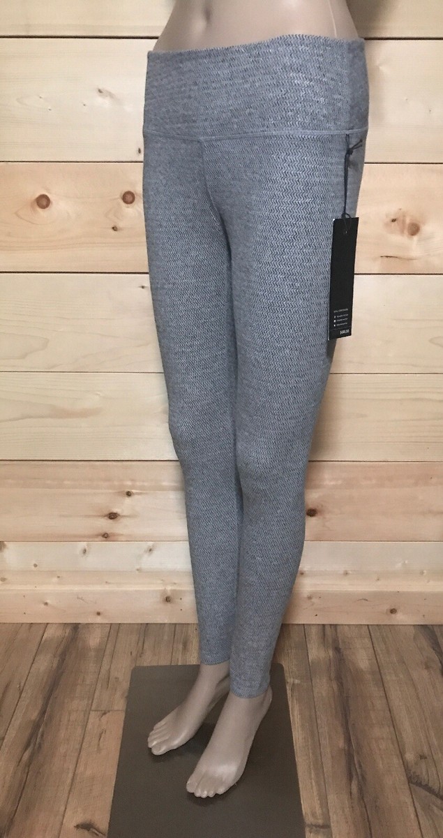 KYODAN Women Leggings Gray Herringbone Jacquard XS SMALL MEDIUM