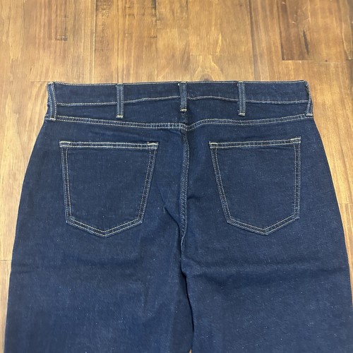 Old Navy Built-In Flex Jeans Mens 38x30 Blue Dark Wash Slim Taper Stretch NEW - Picture 5 of 15