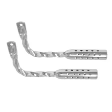 OG Lowrider Classic G Twisted Bicycle Muffler With Holes Chrome