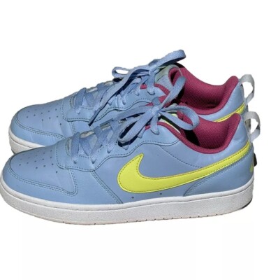 Nike Court Borough Low 2 Cobalt Bliss/Lemon Twist Size 7Y BQ5448