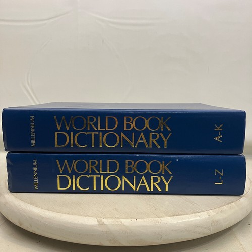 The World Book Dictionary Set of 2 Volumes Hardcover Millennium 2000 Reference