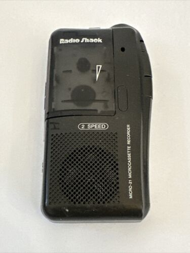 Enregistreur microcassette vintage Radio Shack Micro-21 2 vitesses testé/fonctionne - Photo 1/8