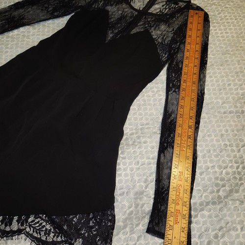 NBD Revolve Women’s Long Sleeve Black Lace Romper Size M Whimsigoth Fairy - Picture 7 of 9