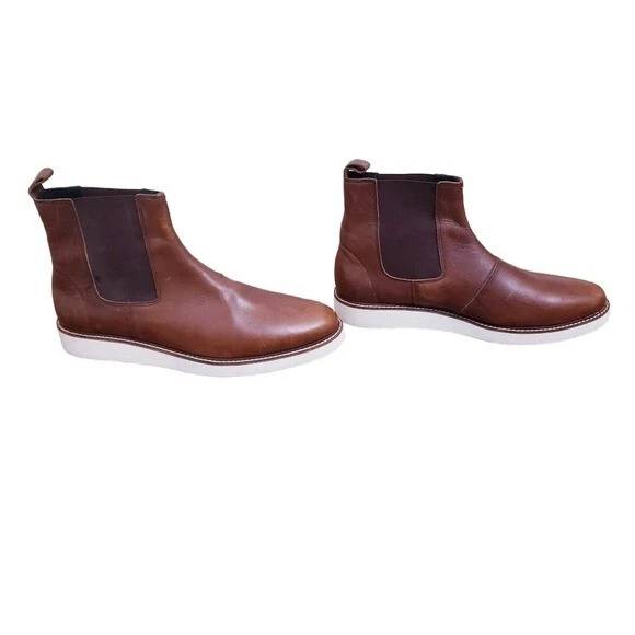 Oliver Clark 12 码棕色皮革一脚蹬,高帮,切尔西靴 — 第 4/4 张图片