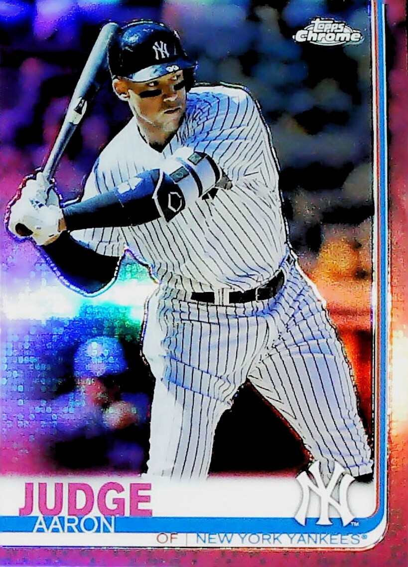 2019 Topps Chrome Pink Refractor #100 Aaron Judge New York