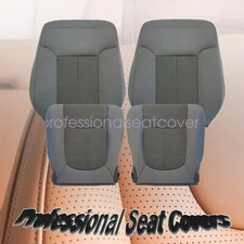 For 2011 - 2016 Ford F250 XLT DRIVER & PASSENGER Bottom & Top Cloth Cover Gray