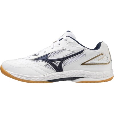 Mizuno WAVE DRIVE 9 Table Tennis Shoes White Navy Gold Mizuno WAVE DRIVE 9 Table Tennis Shoes White Navy Gold