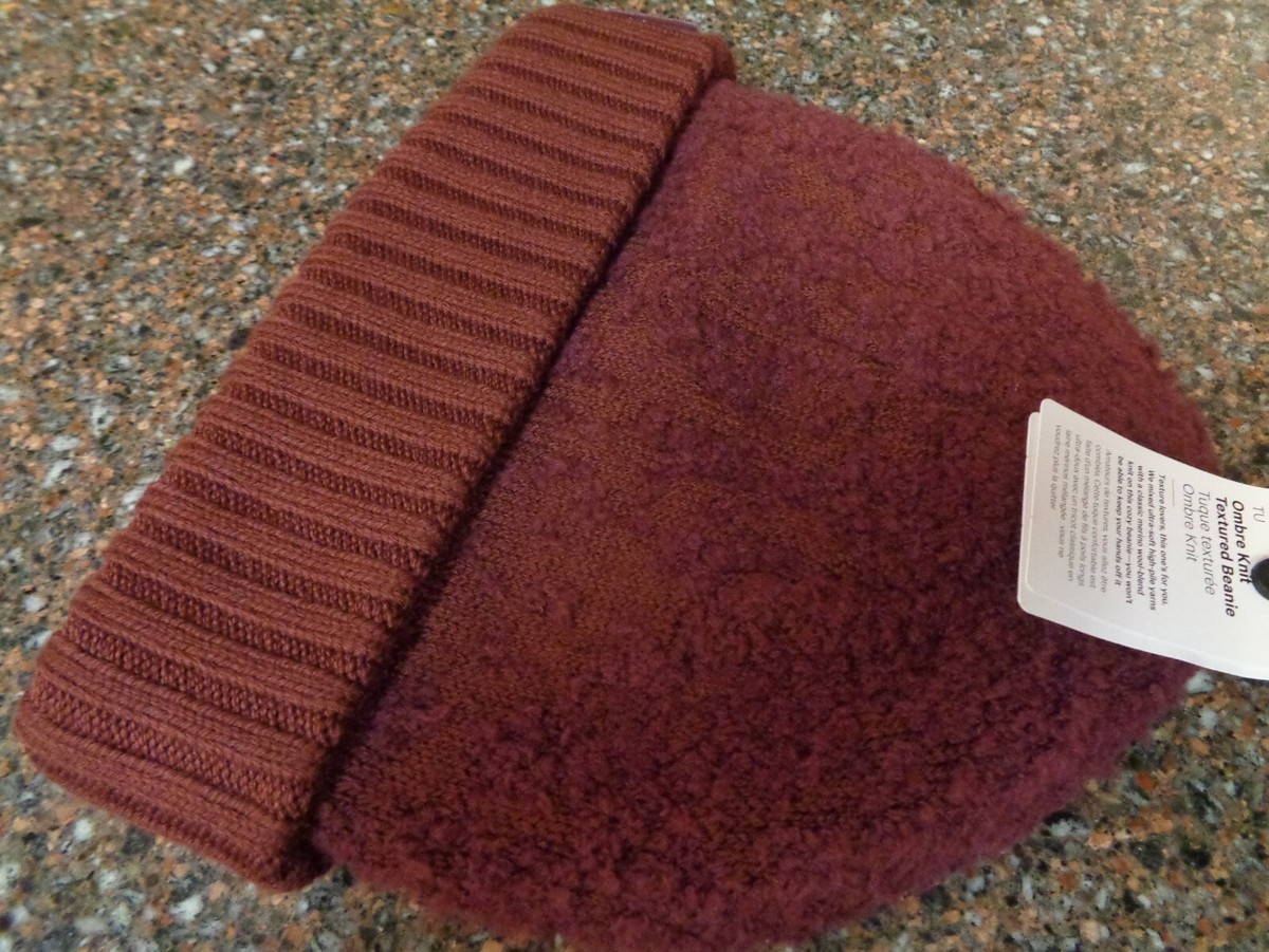 NWT Lululemon Ombre Knit Textured Beanie One size Red Merlot Lululemon Ombre Knit Textured Beanie NWT O/S (Red Merlot) | eBay main image 4