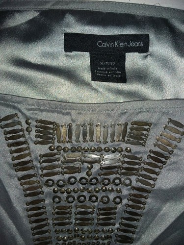 Calvin Klein with metal desing Blouse Sz XL NEW Reg Price $ 59.50 - Picture 11 of 12