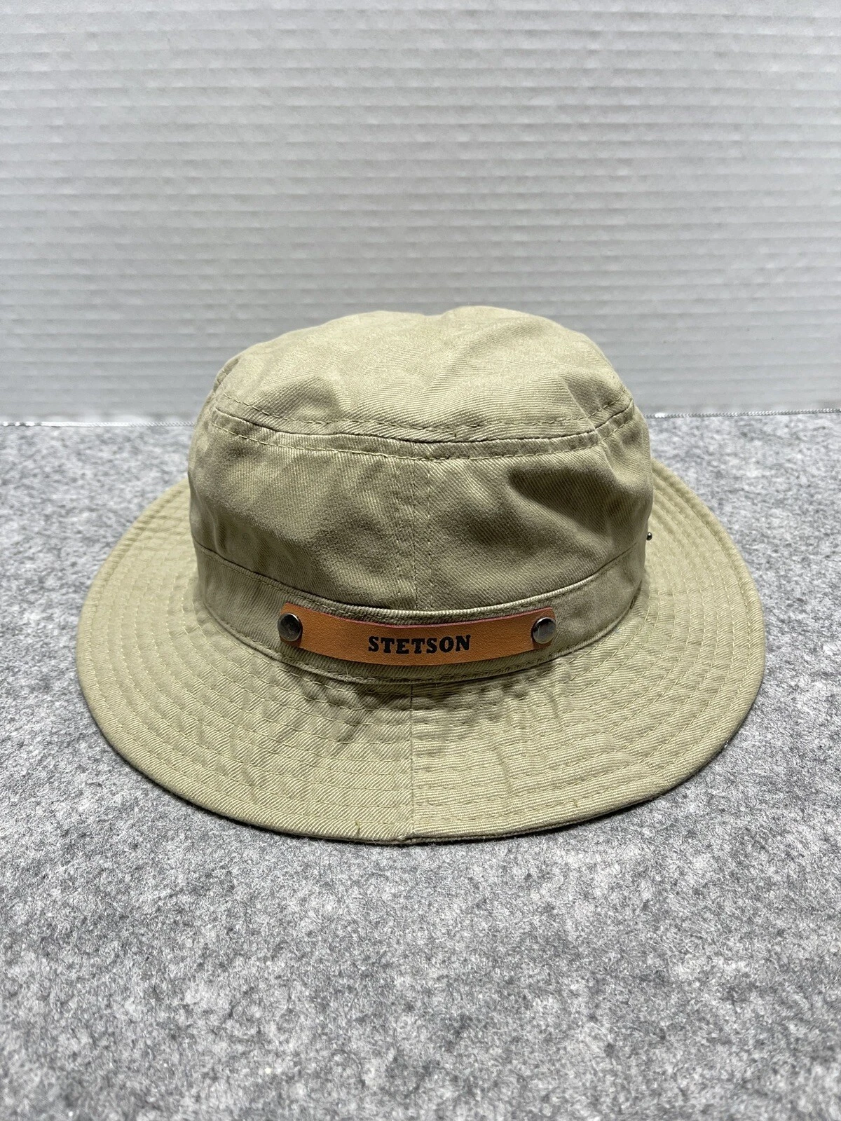 new Stetson Boonie Jungle Green Medium Buckle Hat Cap Sun Foldable