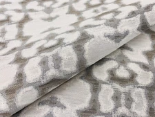 Donghia Abstract Contemporary Uphol Fabric- Higgins / White 1.75 yd DG-10218.010